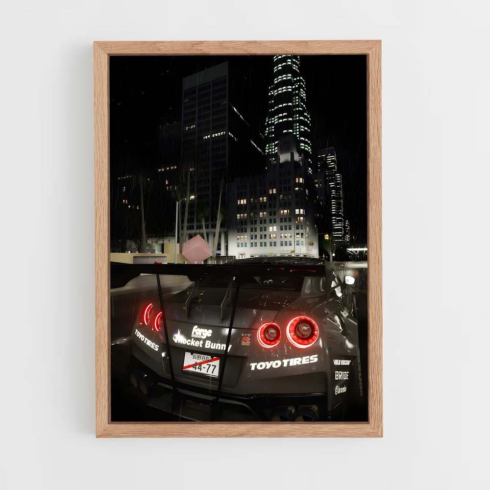 Poster Nuit Pluvieuse R35 – affiche Nissan (vue 4)
